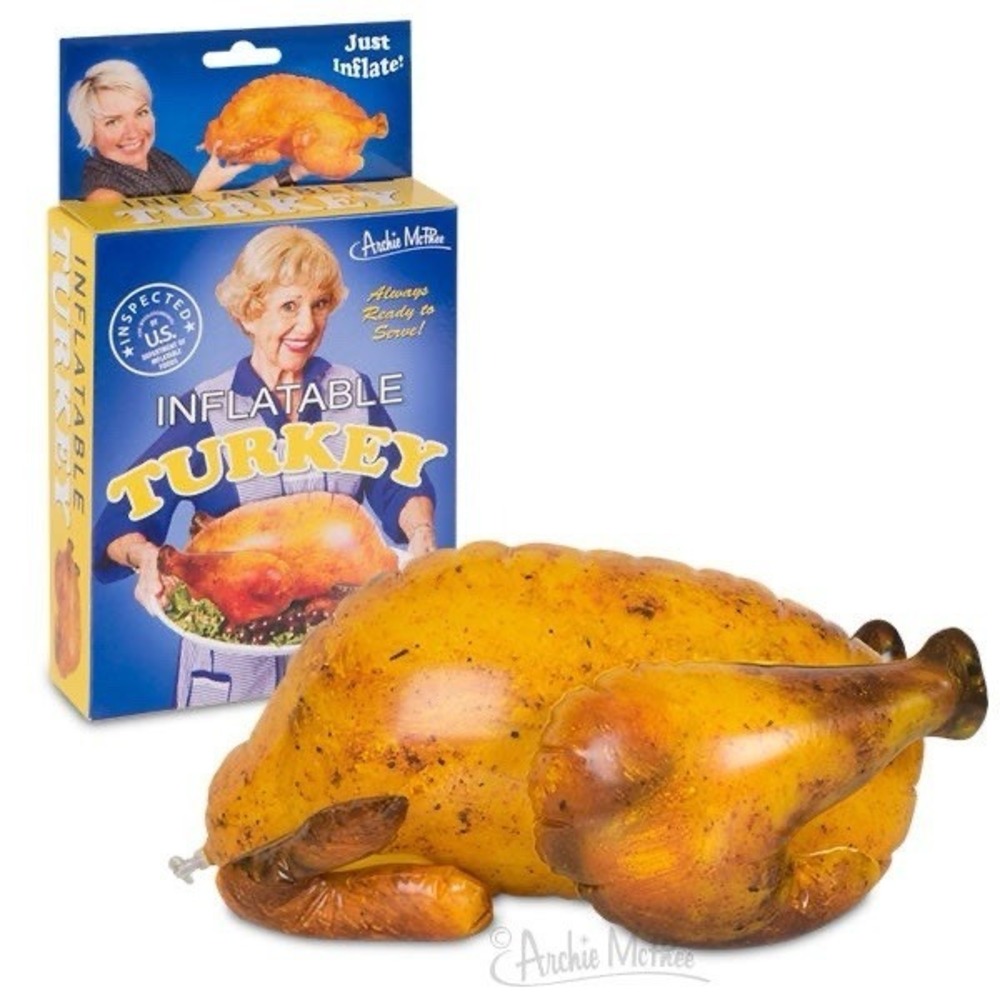 INFLATABLE TURKEY - Thanksgiving Blow Up Decoration Gag Joke Gift- Archie McPhee